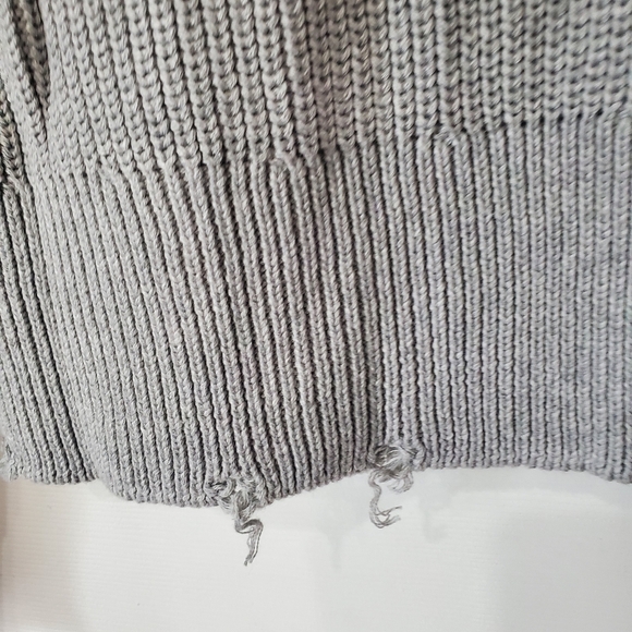 BOBI BLACK Los Angeles NWT Heather Gray Shoulder Cutout Turtleneck Sweater Sz M - Picture 15 of 16